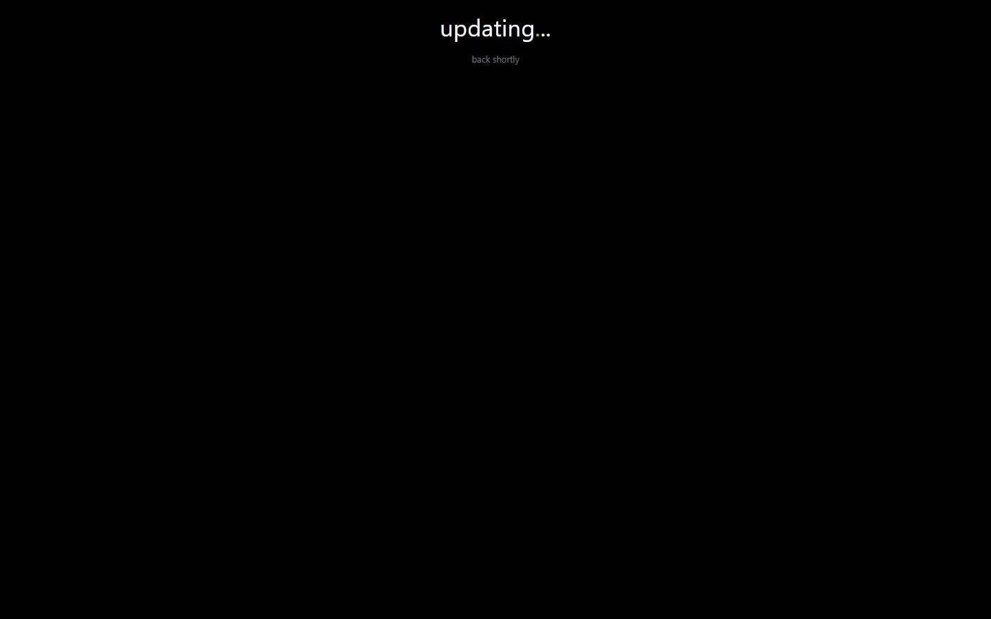 Maintenance page, as it looked at 46e1f361